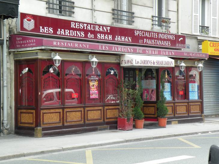  restaurant de spécialités indiennes, les jardins de Shah Jahan
